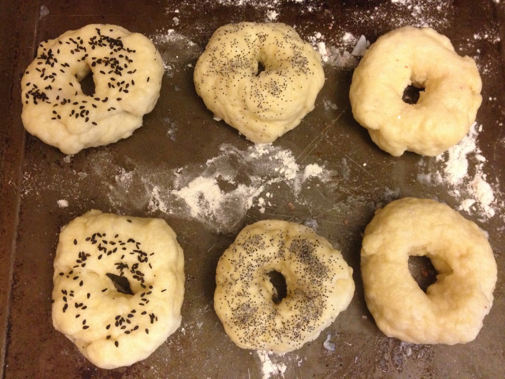 bagels with toppings