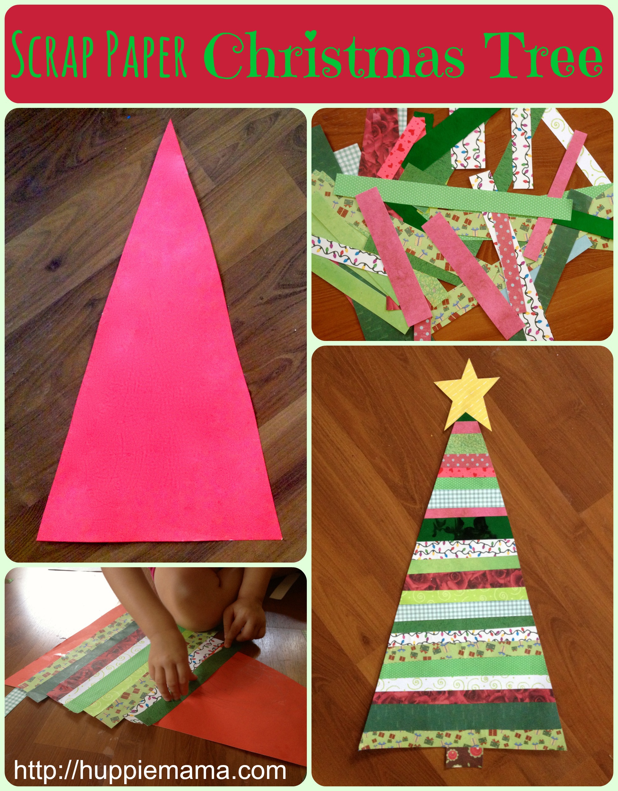 Christmas Craft: Scrap Paper Tree - Our Potluck Family