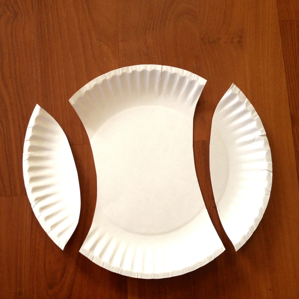 cut paper plate