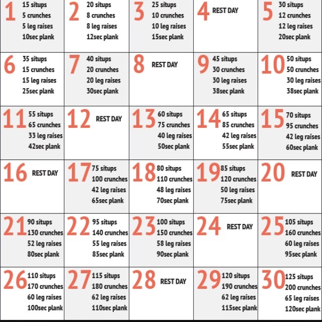 crunches challenge