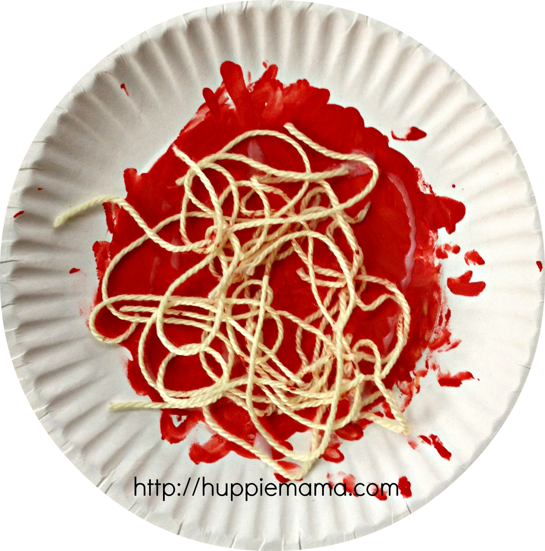 spaghetti art preschool