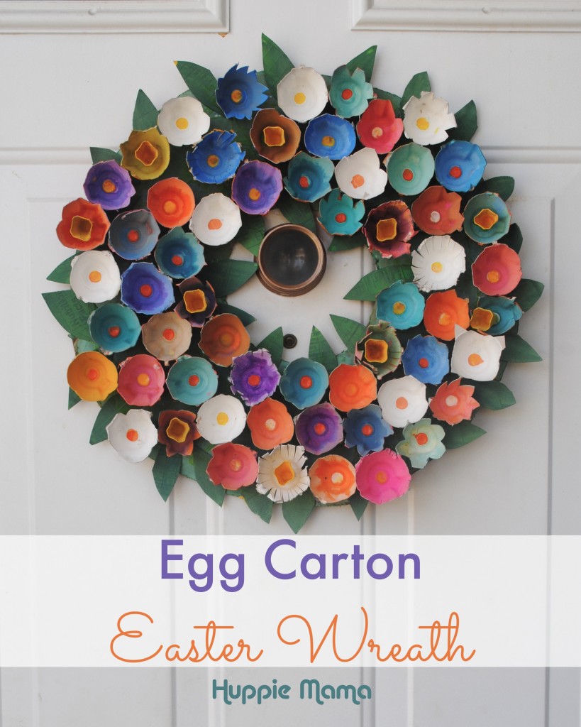 Egg Carton Easter Wreath