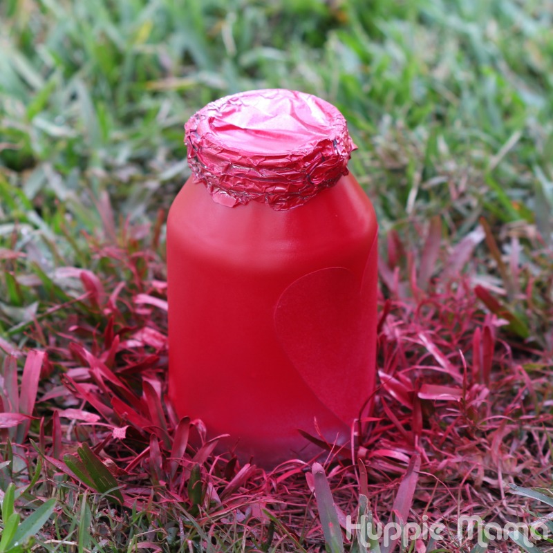 Red painted jar
