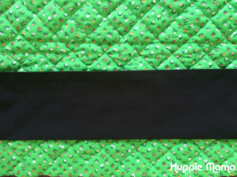 Sew black fabric