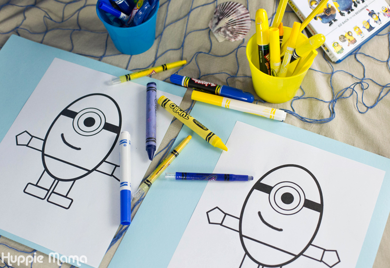 Minions coloring supplies