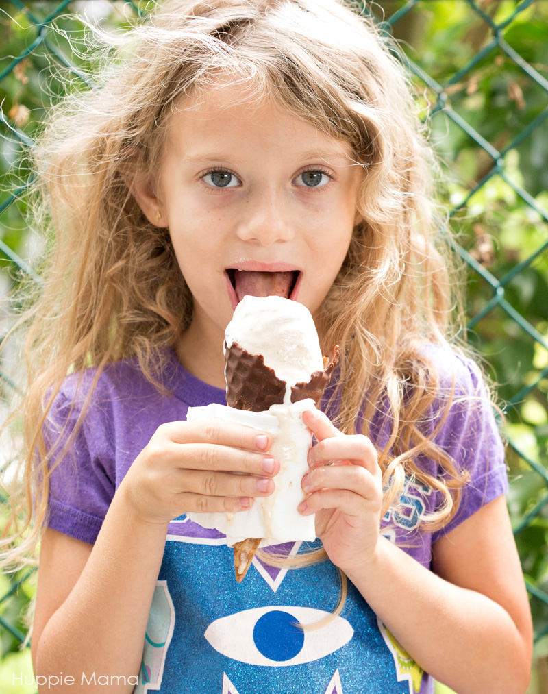 Lydia eats ice cream