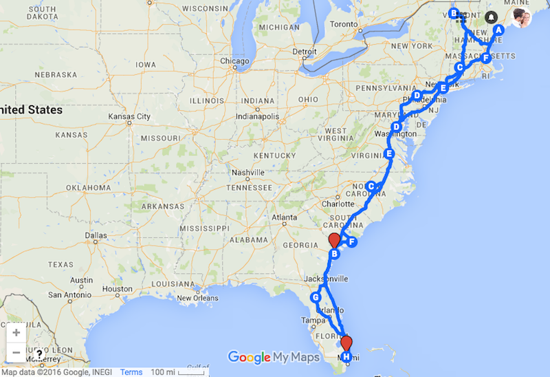 Ultimate Family Road Trip map